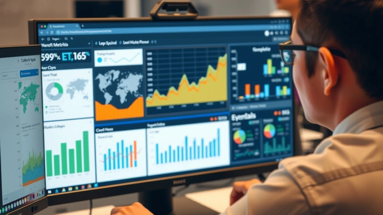 person analysant des donnees de comportement utilisateur