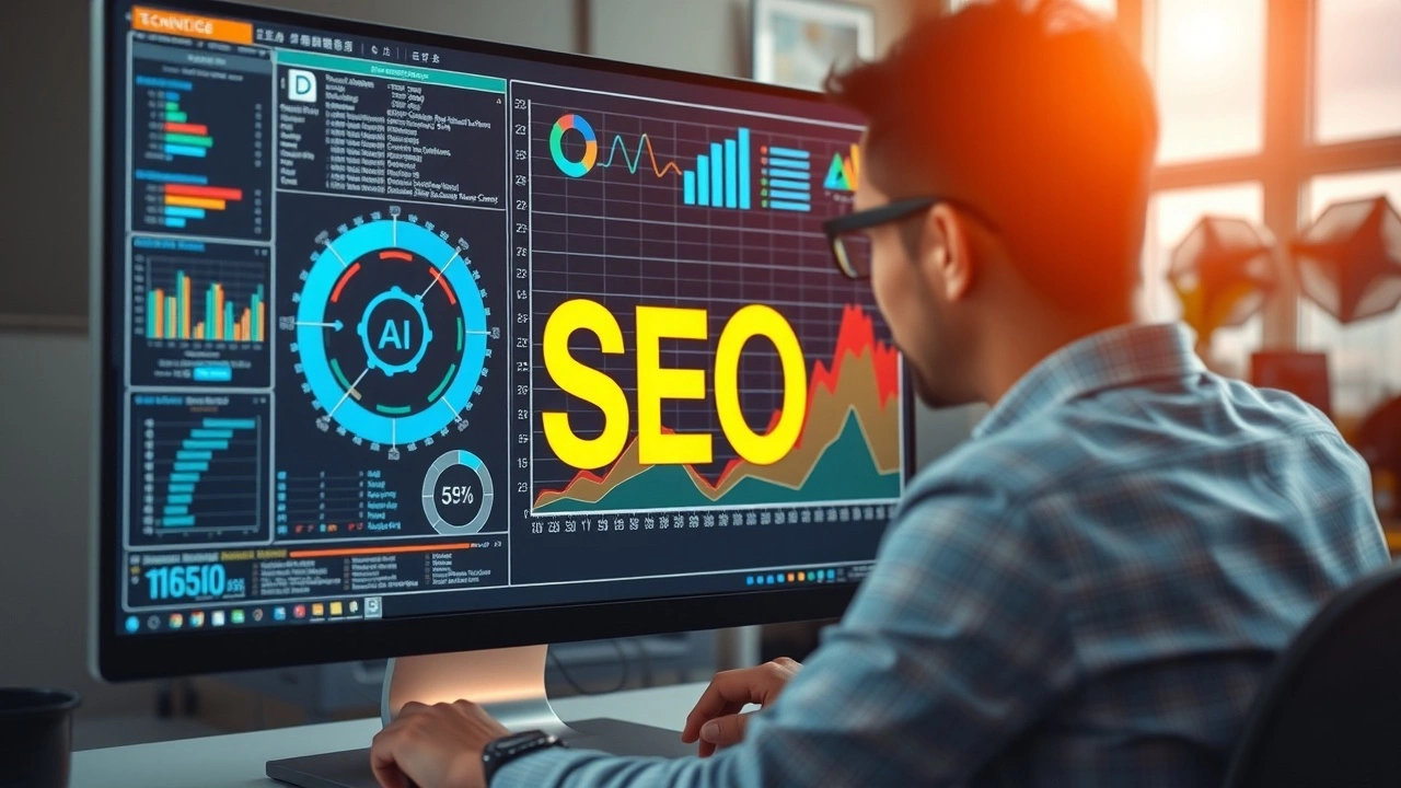 analyse technique du SEO avec des outils IA sur un écran