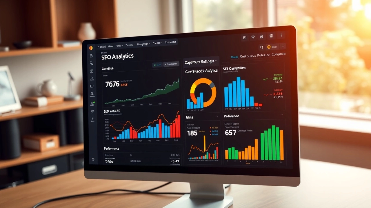 ecran dordinateur montrant des analyses SEO de concurrents