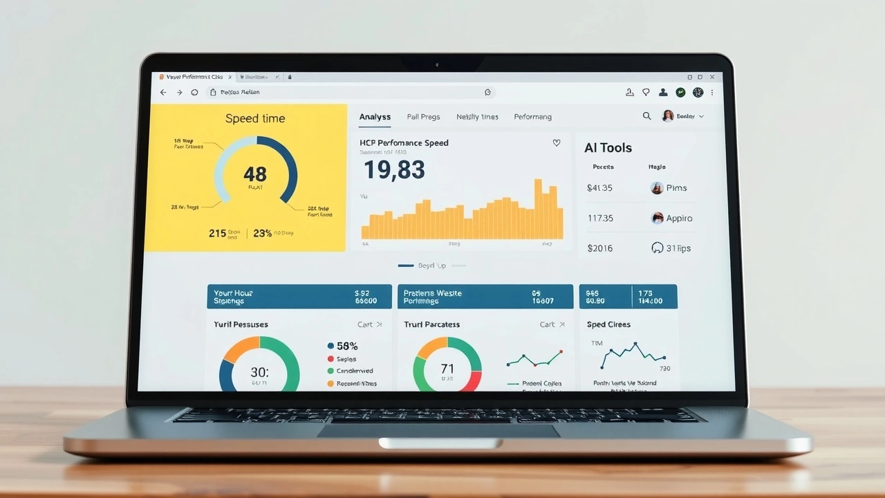 analyse de la vitesse de chargement sur un ordinateur portable