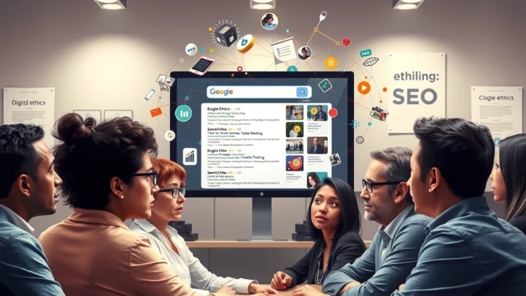 Une illustration des défis éthiques de l'utilisation de l'IA dans le référencement.