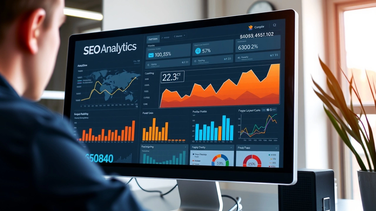 écran dordinateur montrant des analyses SEO