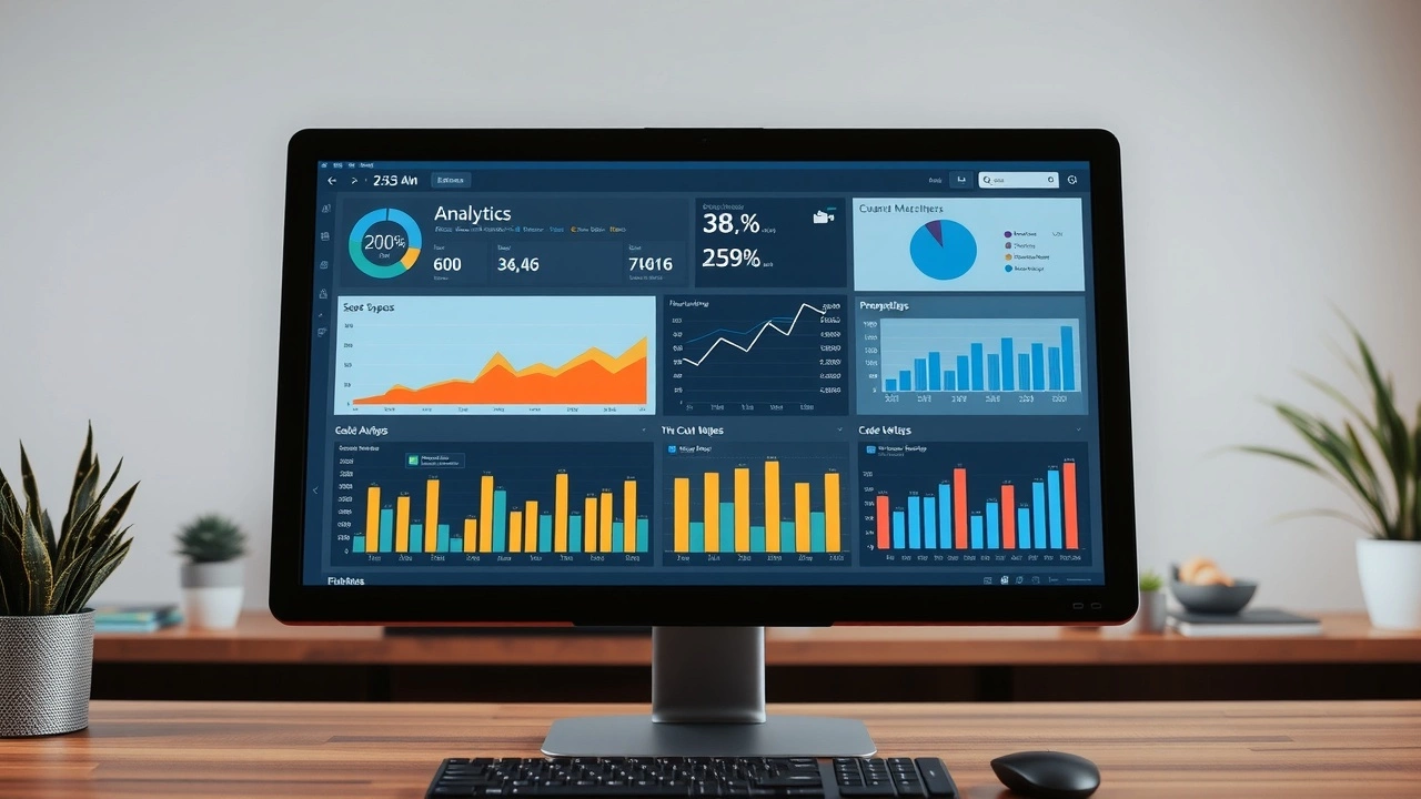 écran d'ordinateur montrant des outils SEO et graphiques