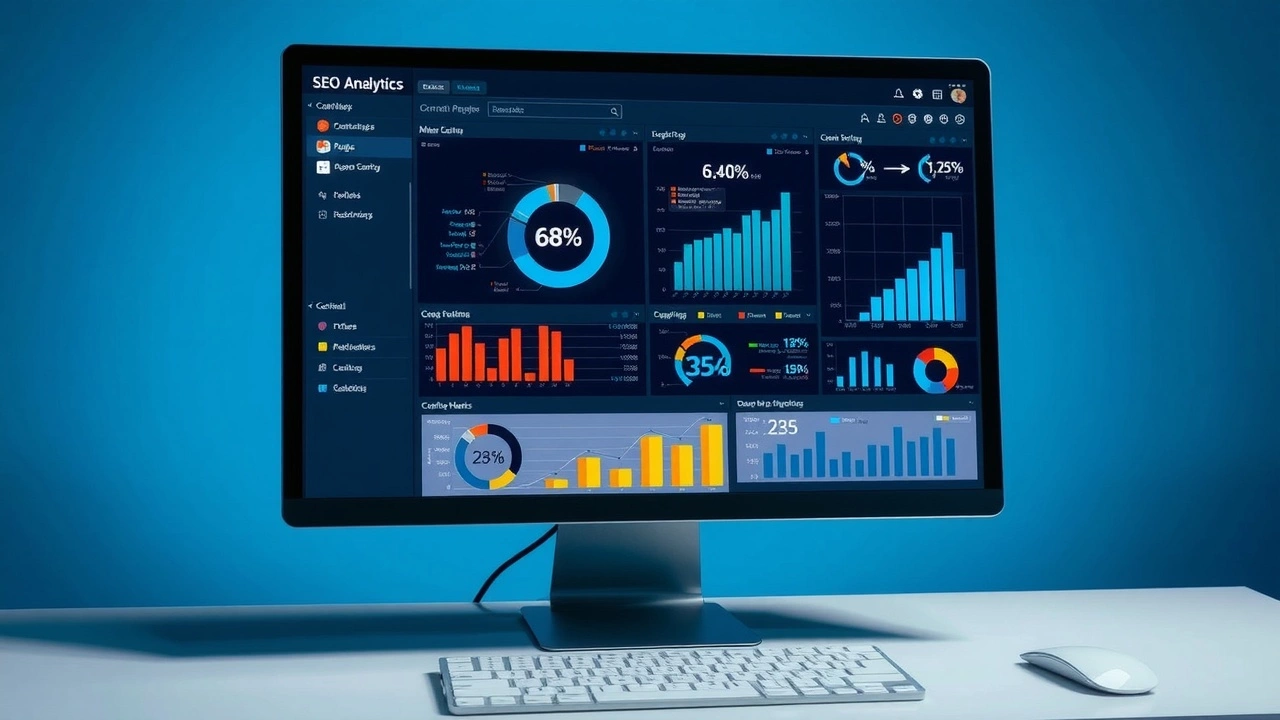 un ecran dordinateur avec des graphiques de donnees SEO