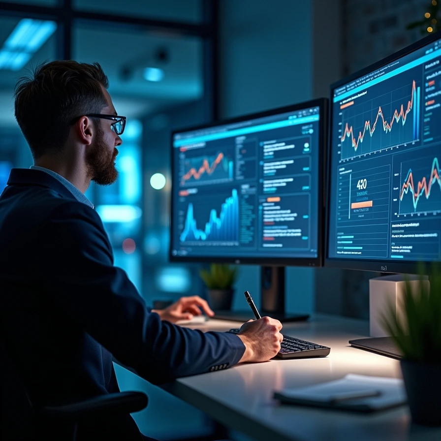 Expert en SEO analysant des données sur l’optimisation pour les moteurs de recherche basés sur l’IA