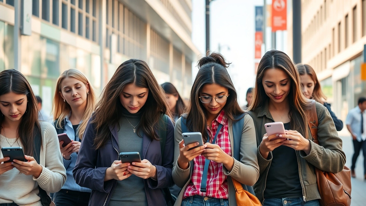 groupe divers de personnes utilisant des applications mobiles