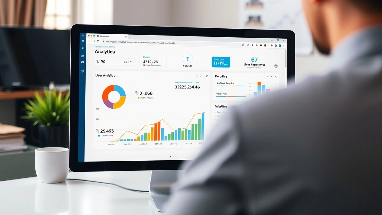 interface utilisateur avec des analytiques SEO