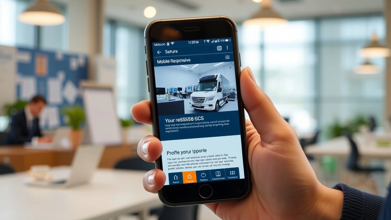 site vitrine responsive sur un smartphone