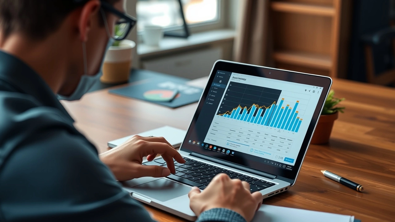 person analysant des données comportementales sur un ordinateur