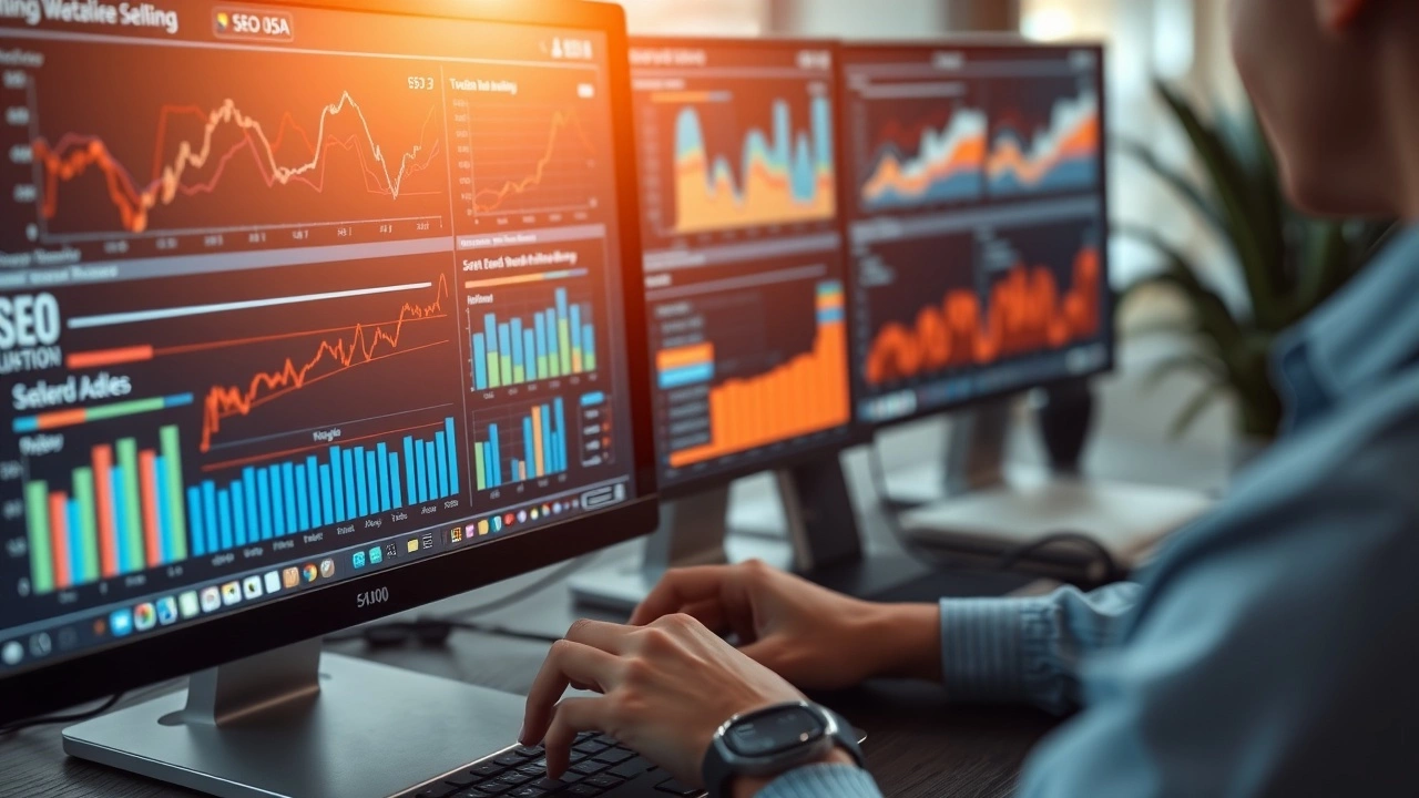 analyse de données SEO sur un ordinateur