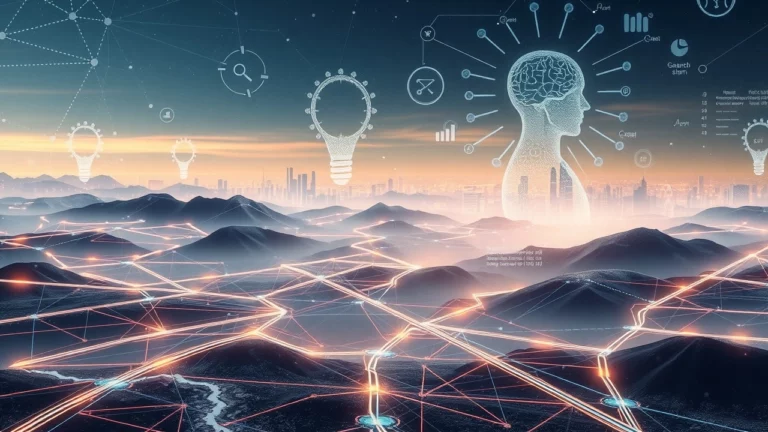 Illustration des défis du SEO à l'ère de l'intelligence artificielle.