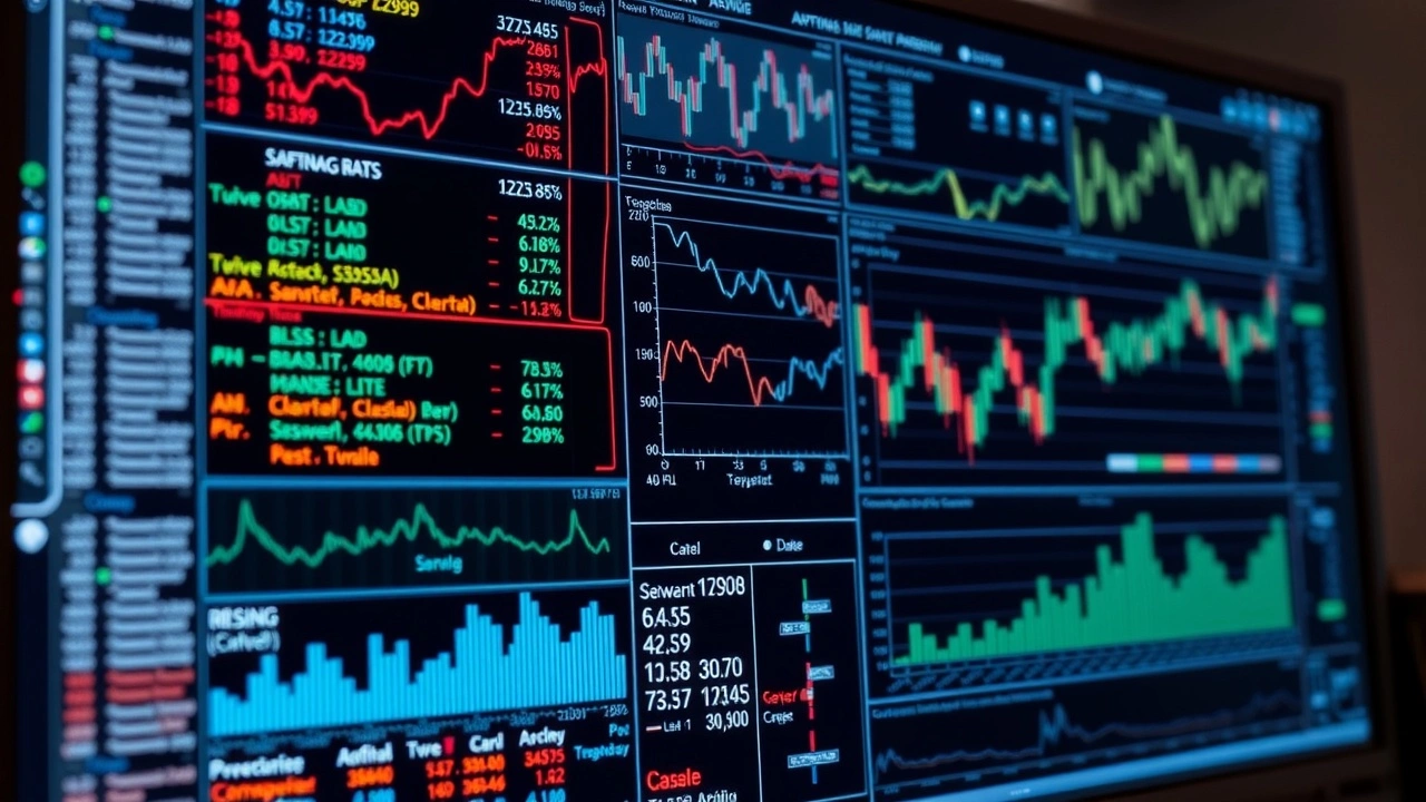 écran d'ordinateur avec algorithmes et graphiques