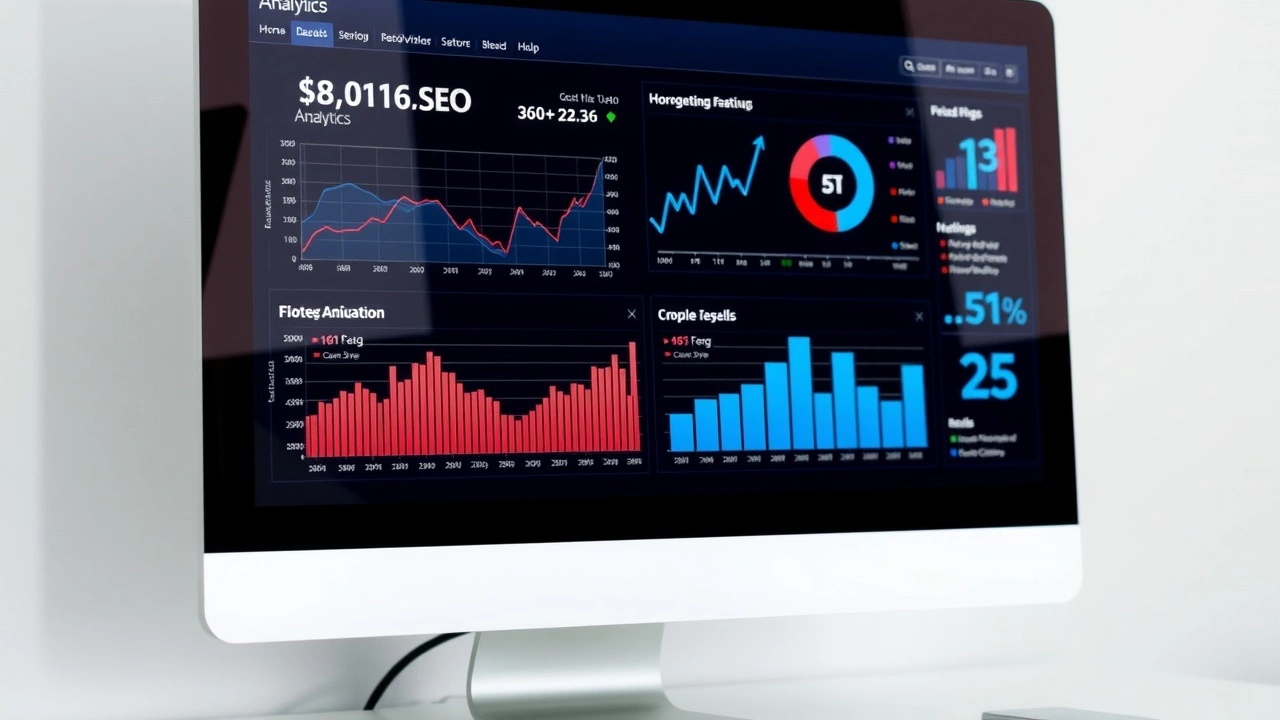 Un écran d'ordinateur montrant des données SEO en graphiques