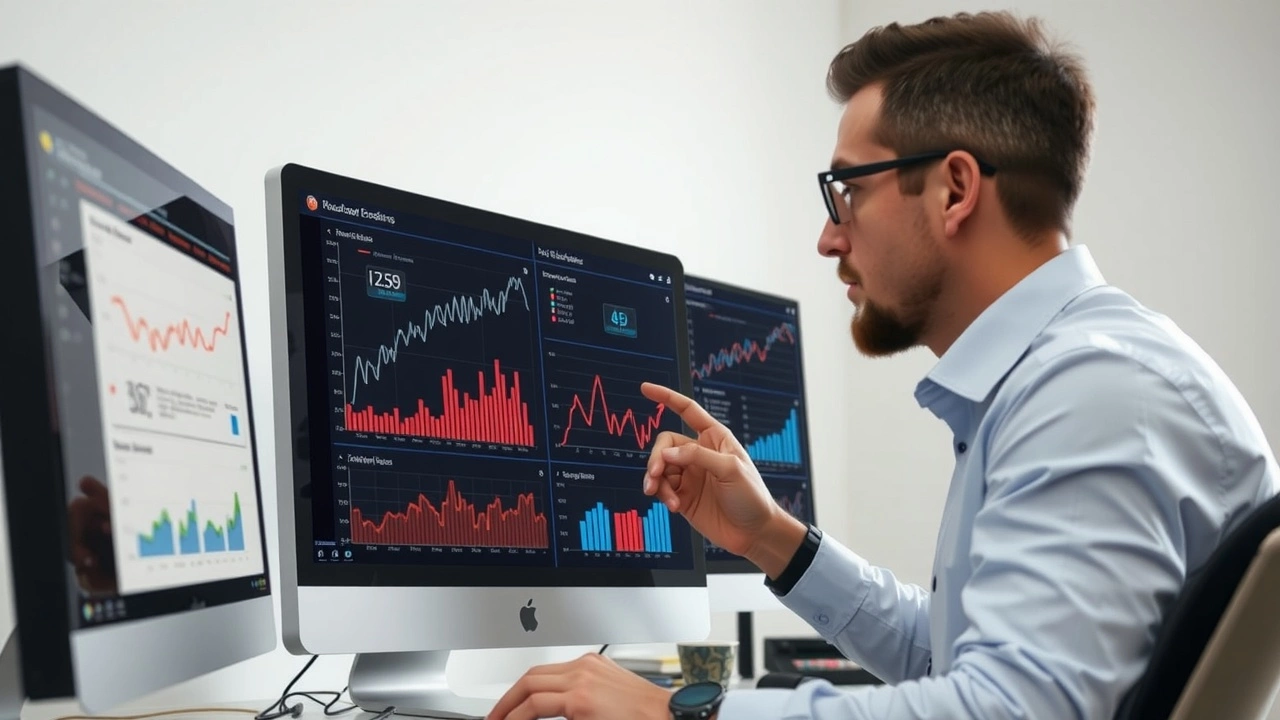 expert en SEO analysant des données sur un ordinateur
