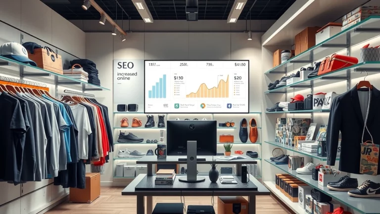 Impact du SEO sur les ventes en ligne dans une boutique moderne.