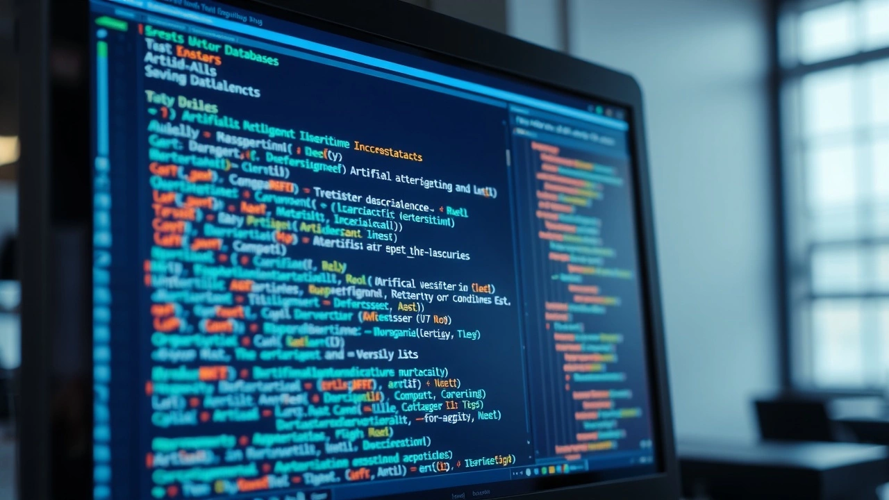 écran d'ordinateur montrant des algorithmes d'intelligence artificielle