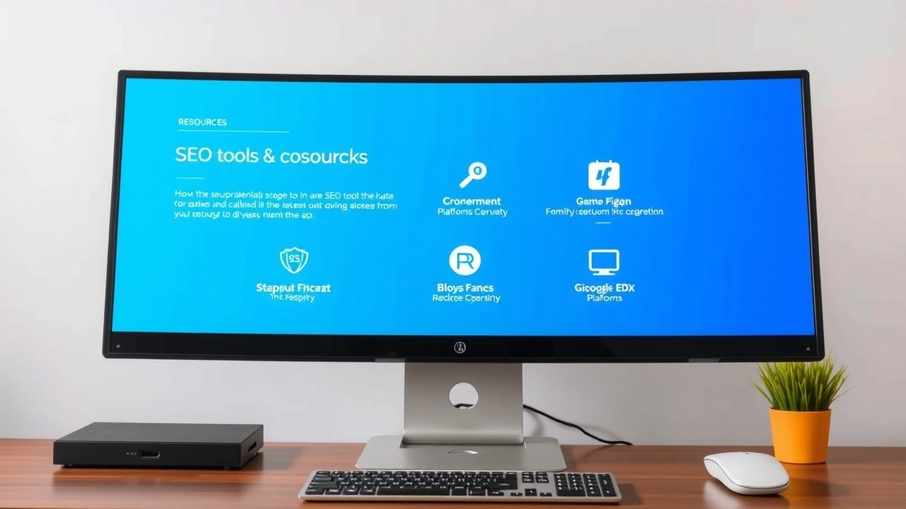 ordinateur affichant des outils SEO pour le financement participatif