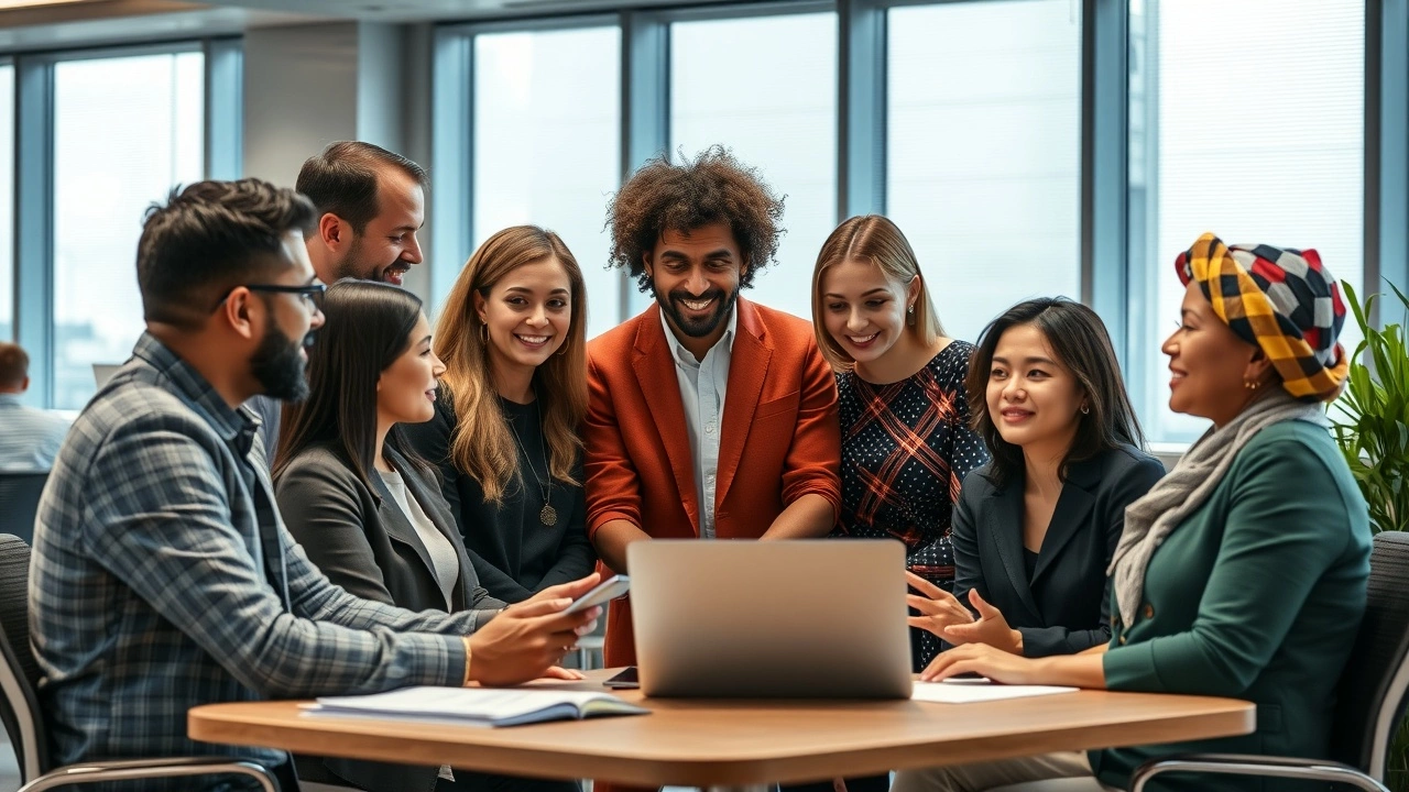 groupe de professionnels discutant de lIA et du referencement