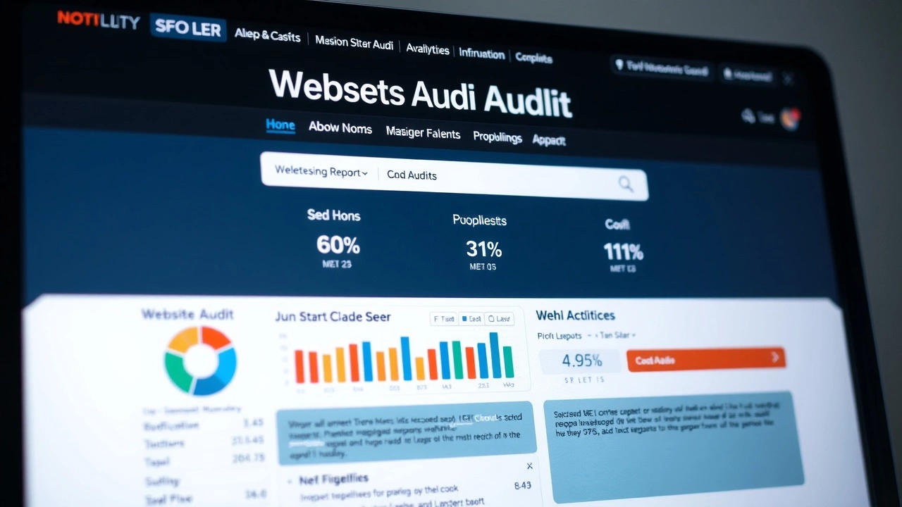 rapport d'audit de site web avec des metrics SEO