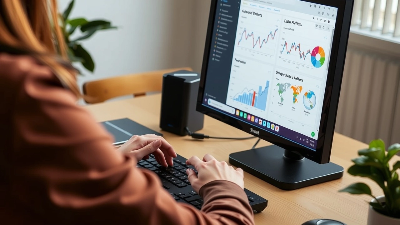 une personne effectuant une recherche de mots cles