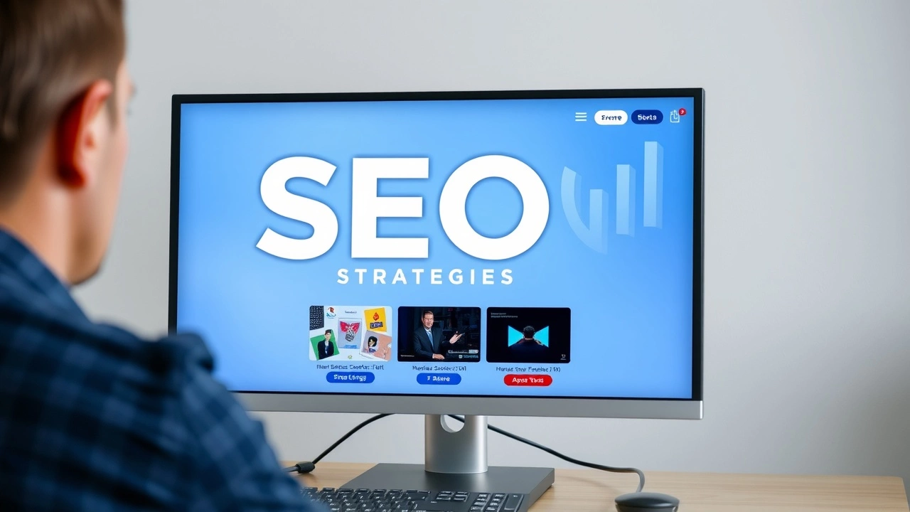 ordinateur affichant des stratégies SEO pour le streaming