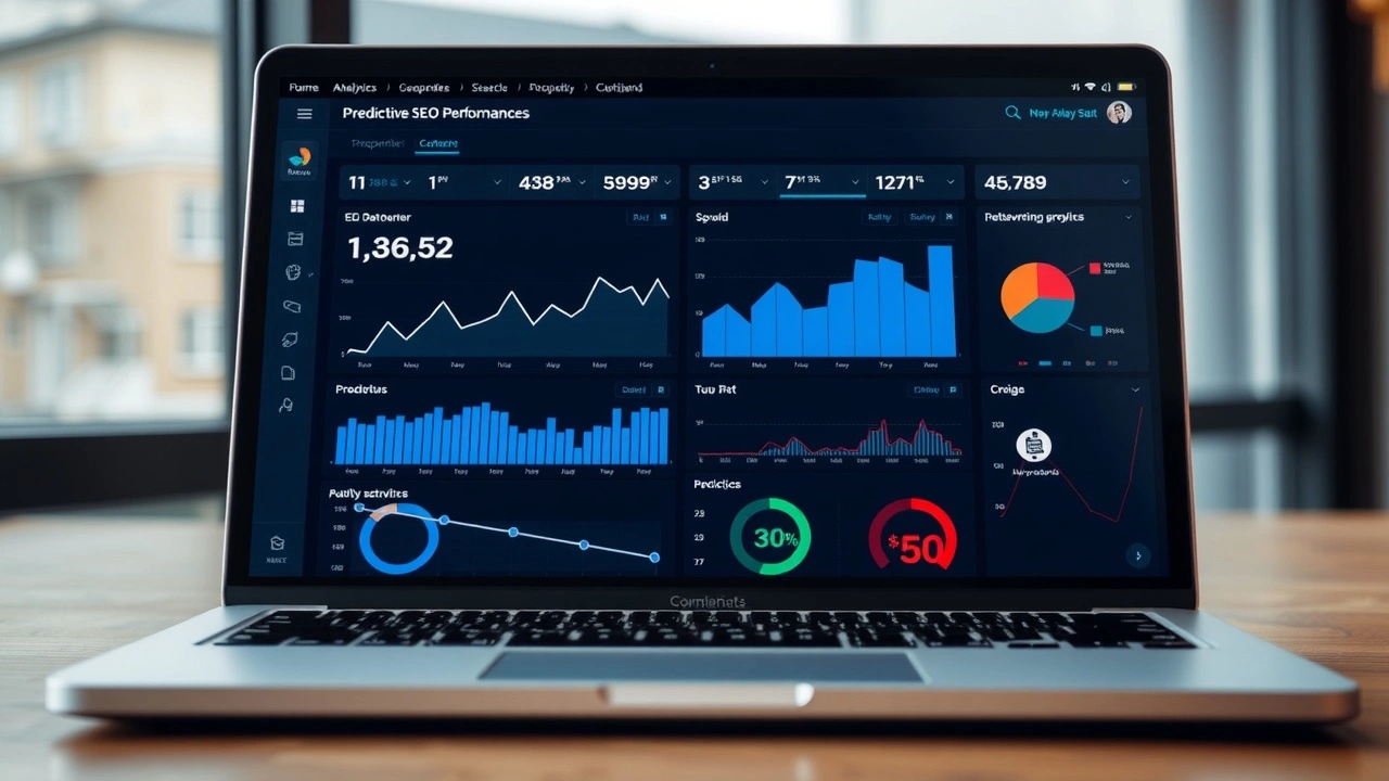 tableau de bord d'analyse SEO prédictive