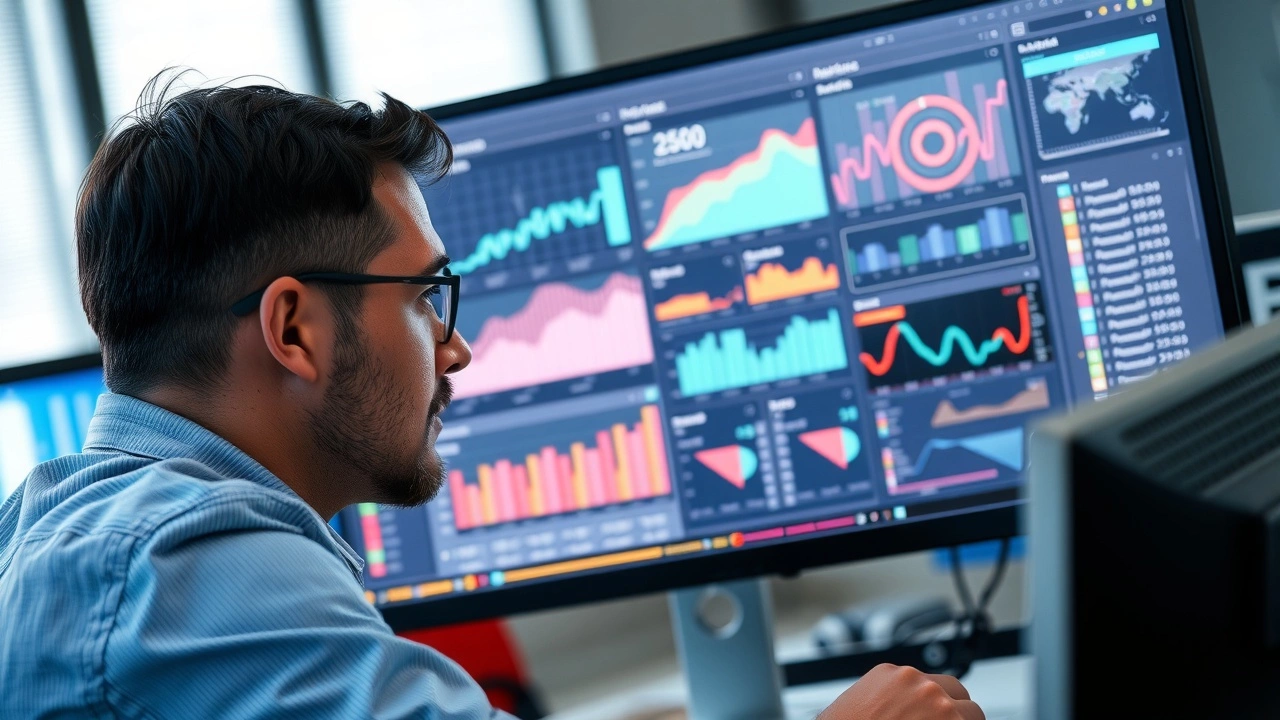 person utilisant des outils SEO avec des éléments dIA