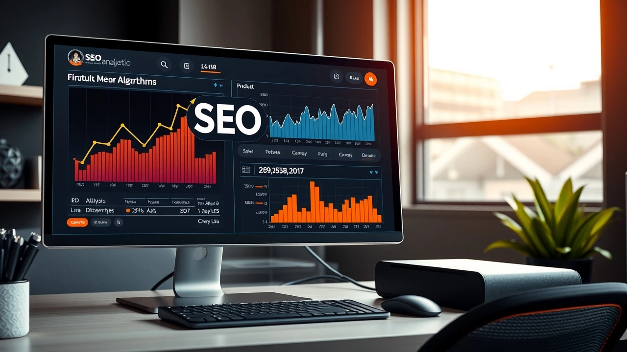 configuration informatique avec analytics SEO et algorithmes IA