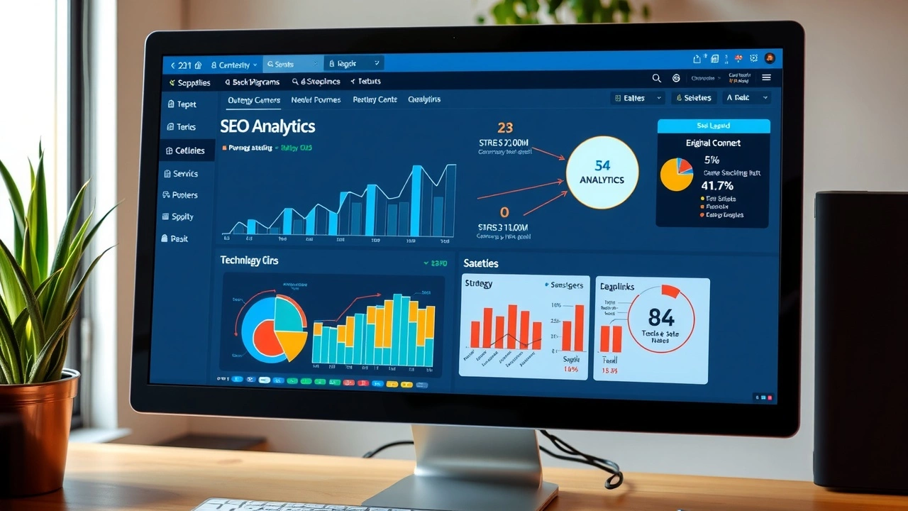 image d'un ecran d'ordinateur avec des analyses SEO
