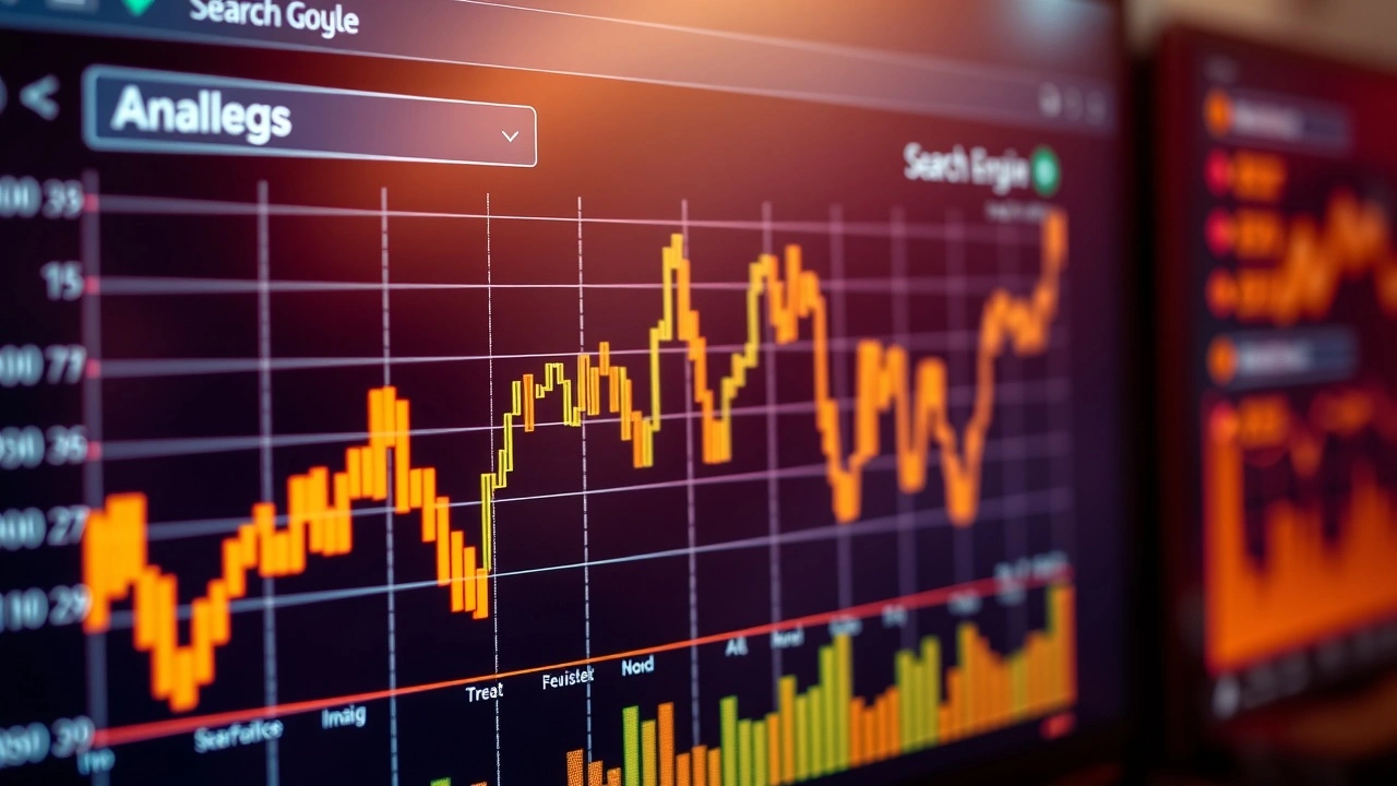 graphes d'algorithmes de recherche sur un écran d'ordinateur