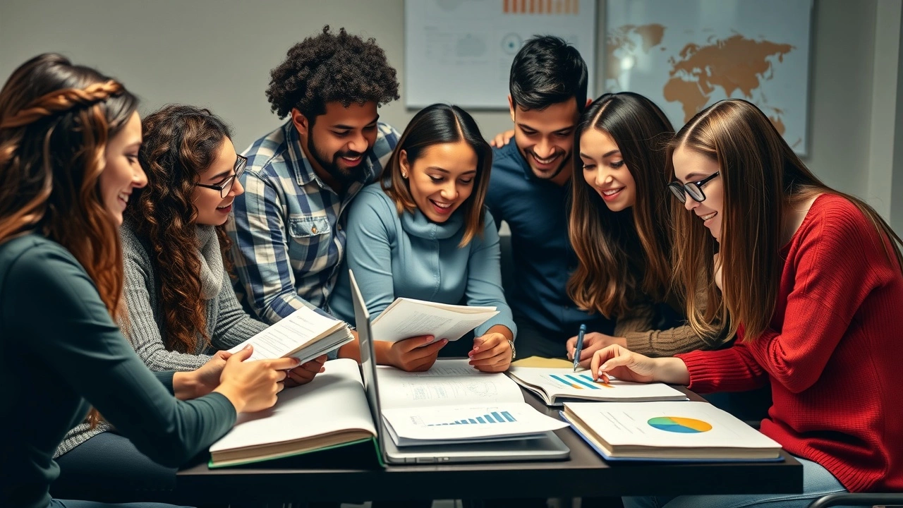 groupe de personnes étudiant des ressources de marketing digital