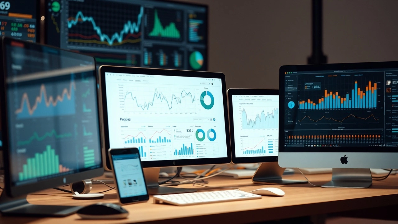 outils d'IA pour l'analyse SEO sur des écrans d'ordinateur
