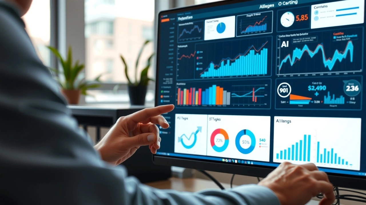 une personne analysant du contenu sur un ordinateur