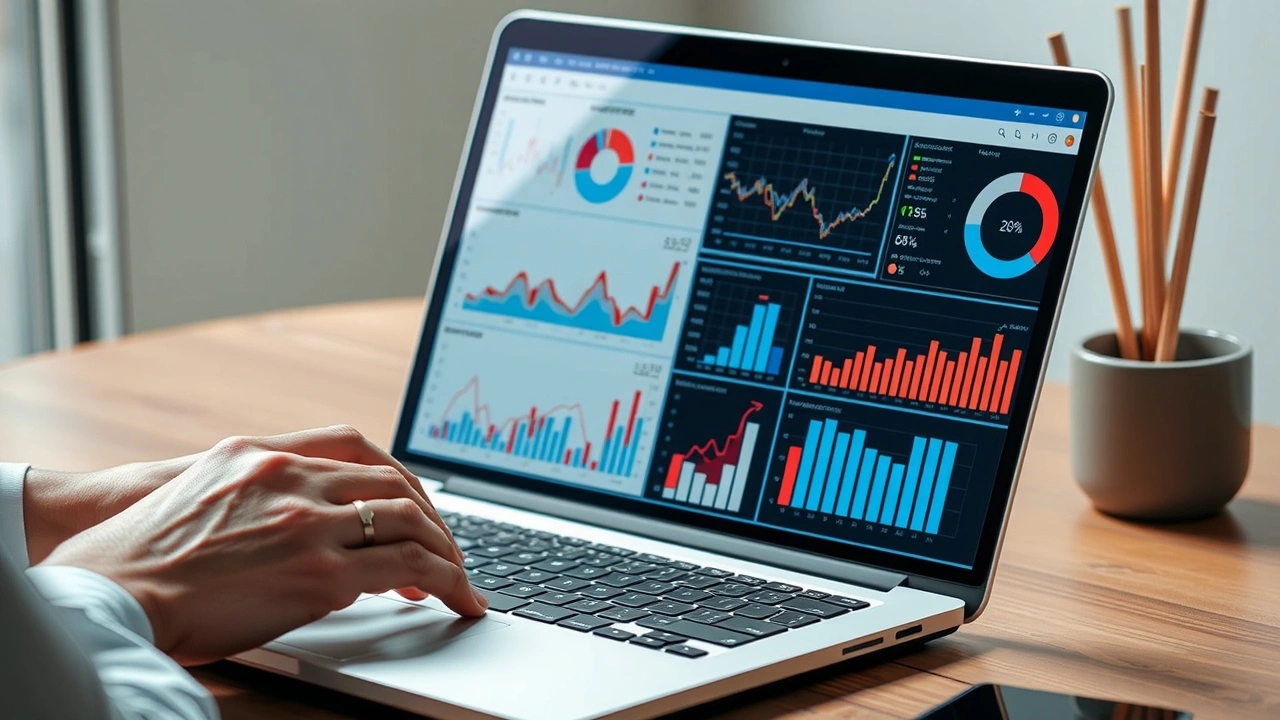 une personne analysant des donnees SEO sur un ordinateur
