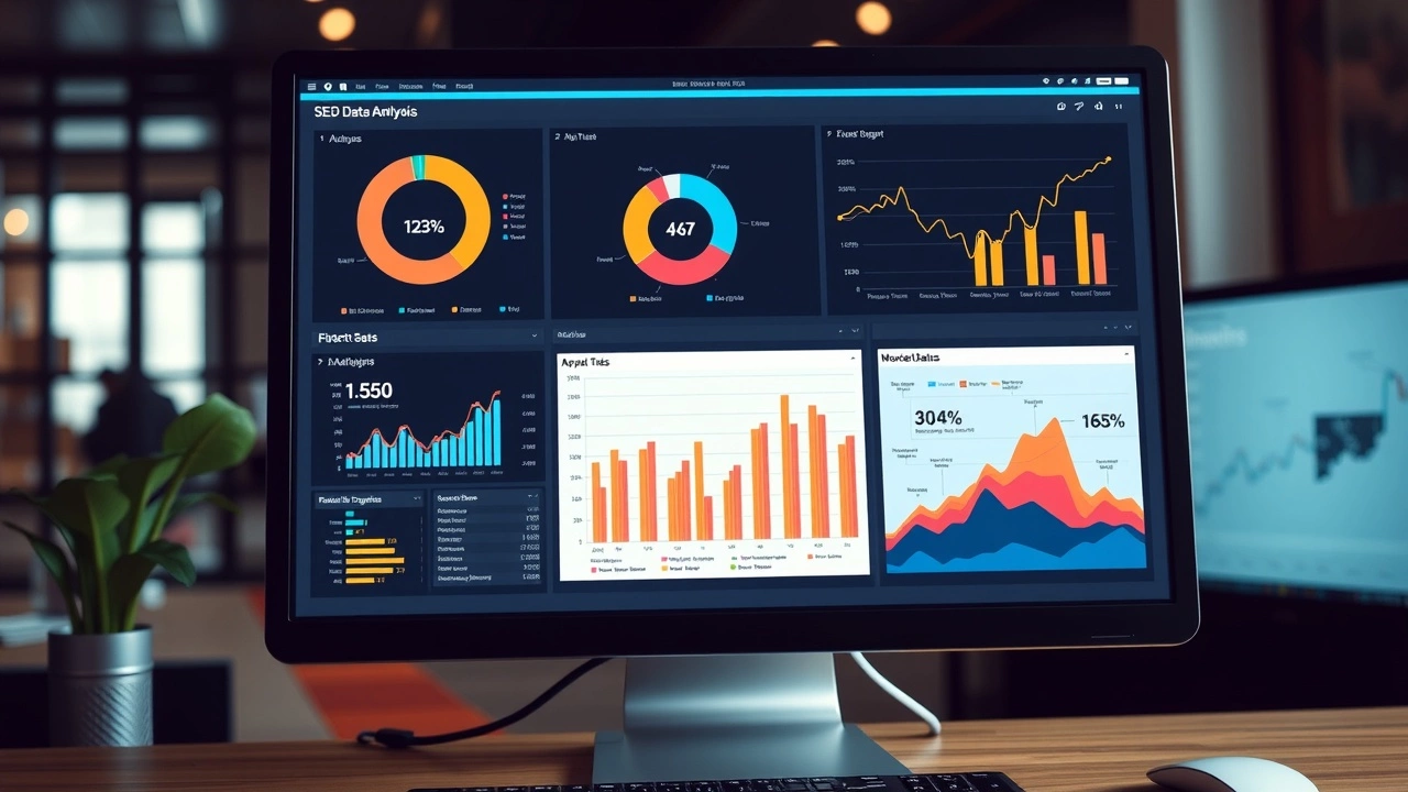 écran d'ordinateur montrant des données d'analyse SEO
