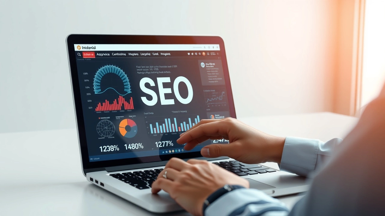 person utilisant l'IA pour analyser des données SEO