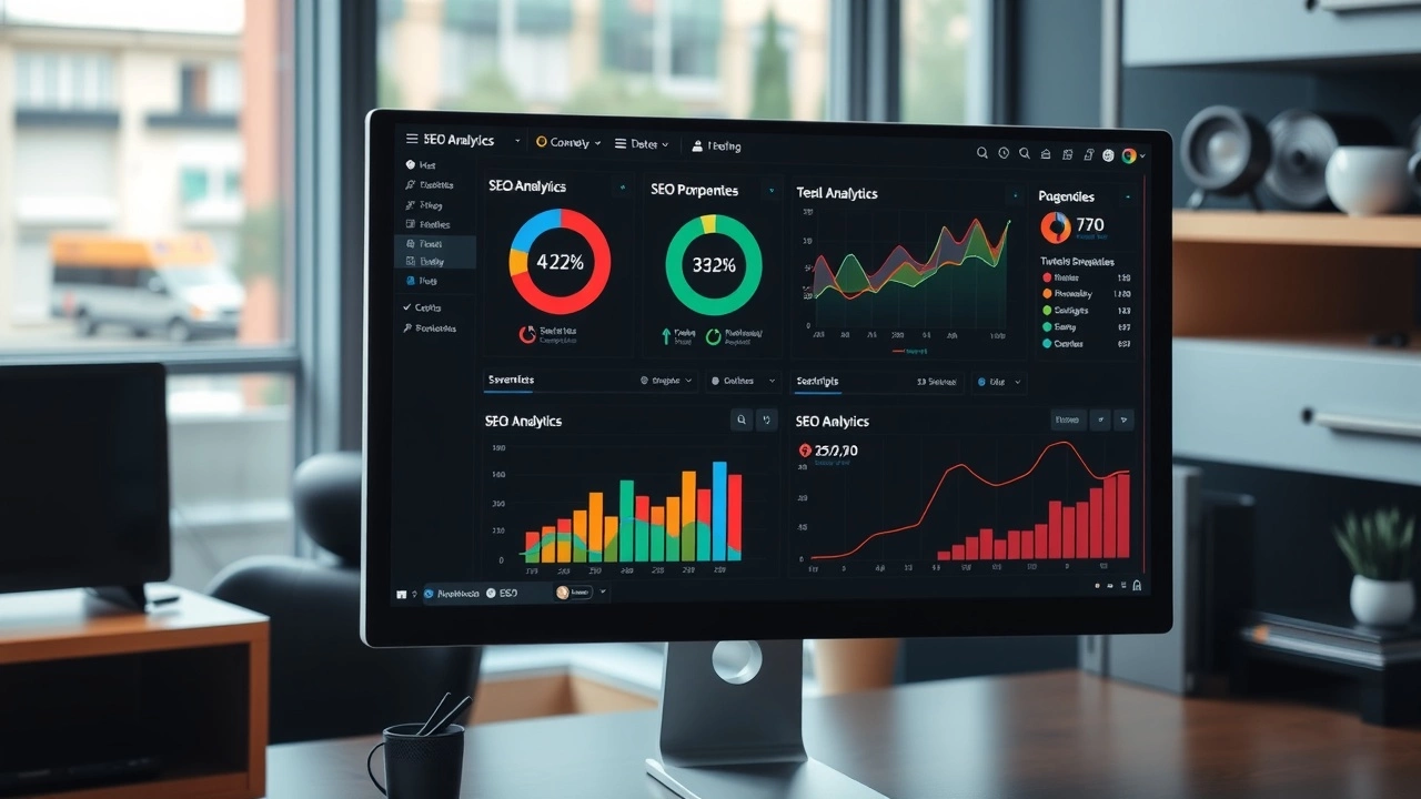 écran d'ordinateur affichant des analyses SEO