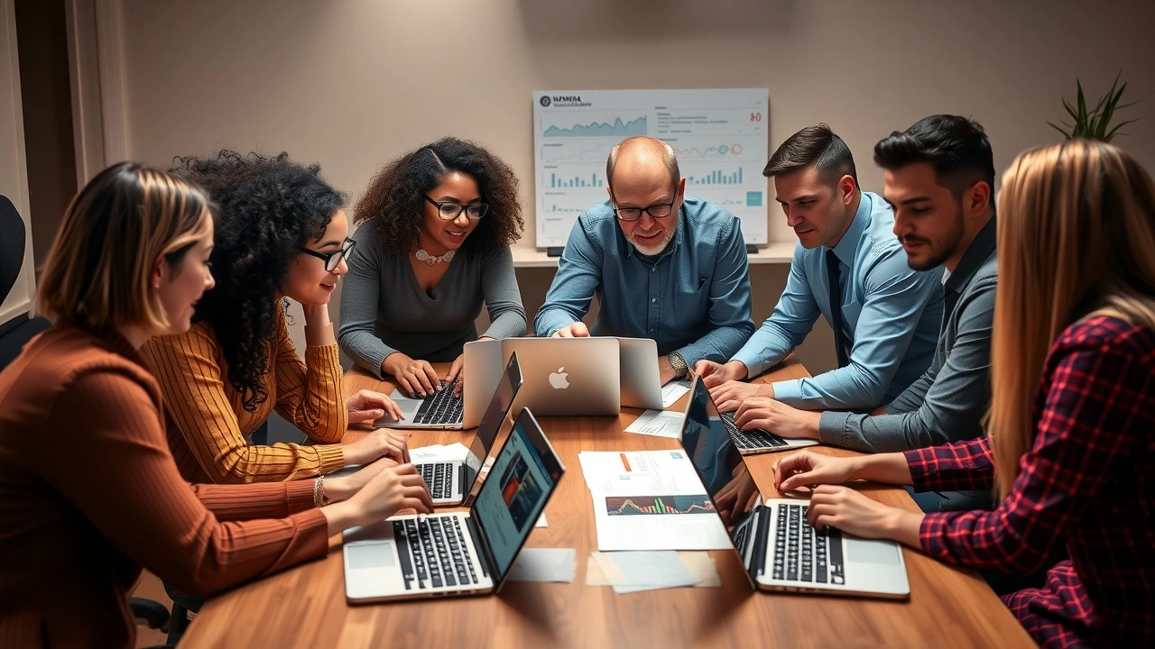 groupe de personnes collaborant sur des stratégies numériques