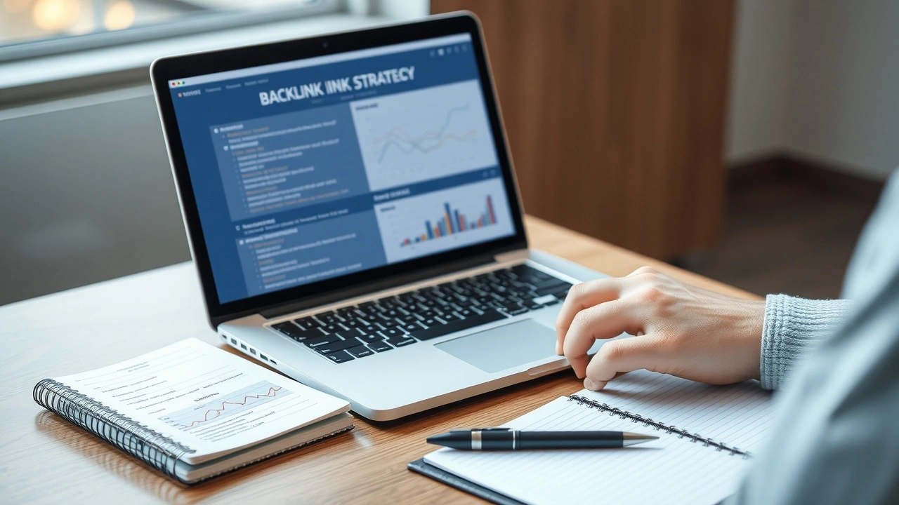 une personne analysant une strategie de backlinks sur un ordinateur