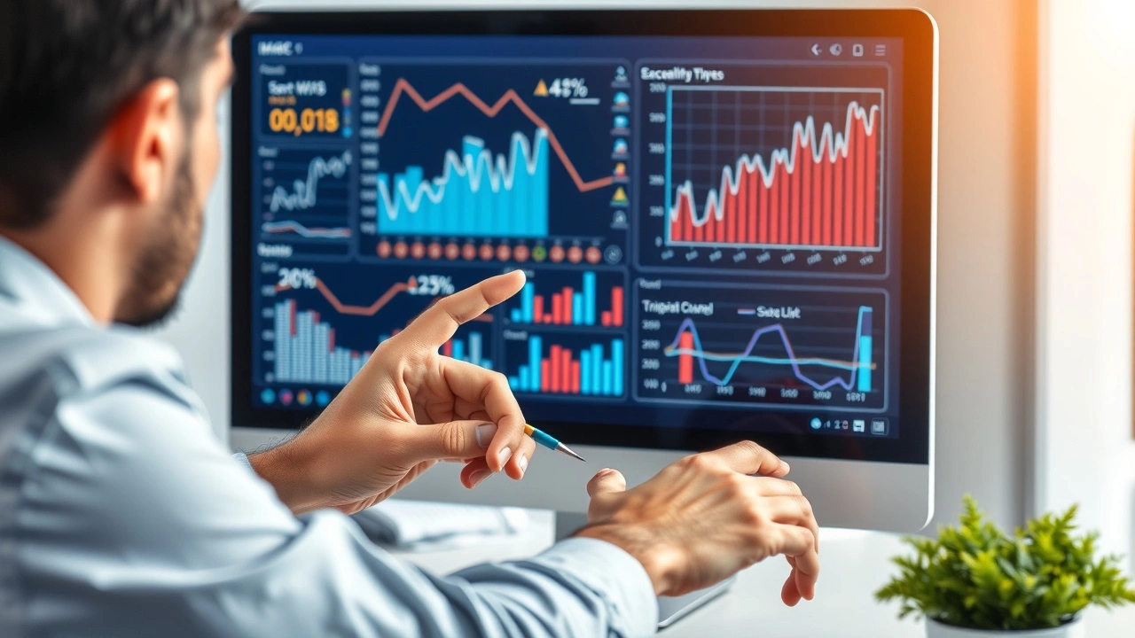 une personne analysant des données sur un ordinateur