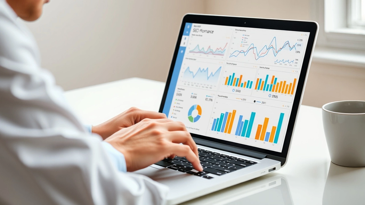 une personne analysant des données de performance SEO