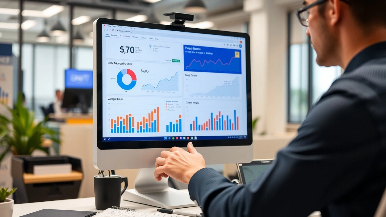 analyse d'analytics SEO sur un écran d'ordinateur