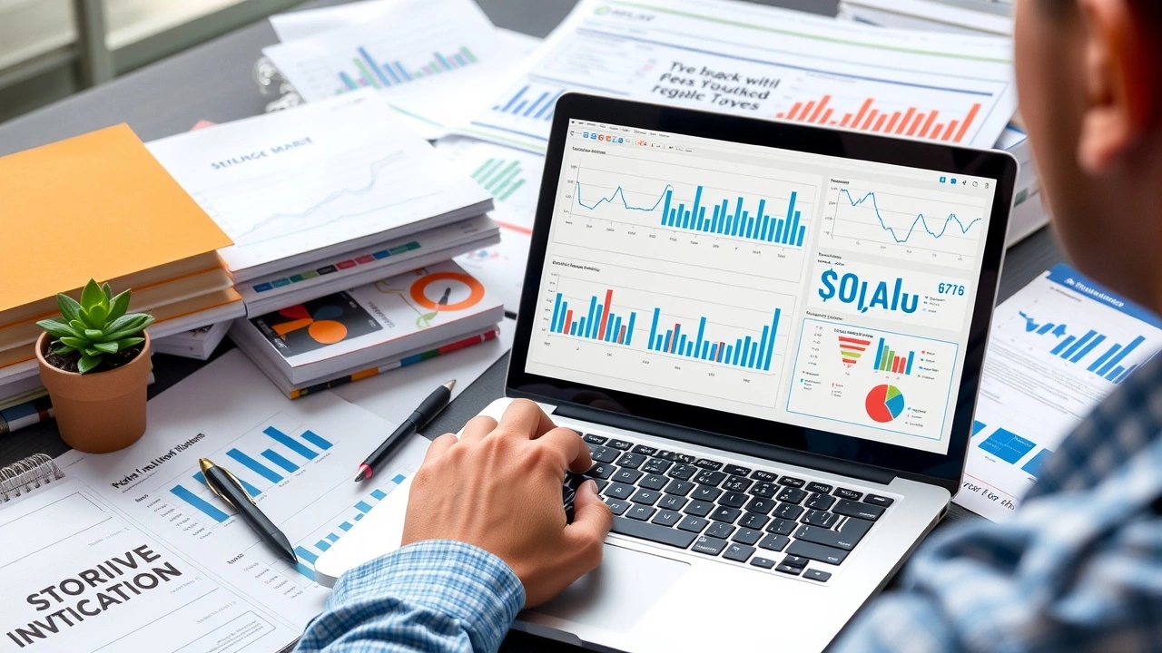 analyse de donnees SEO avec graphs sur un ordinateur