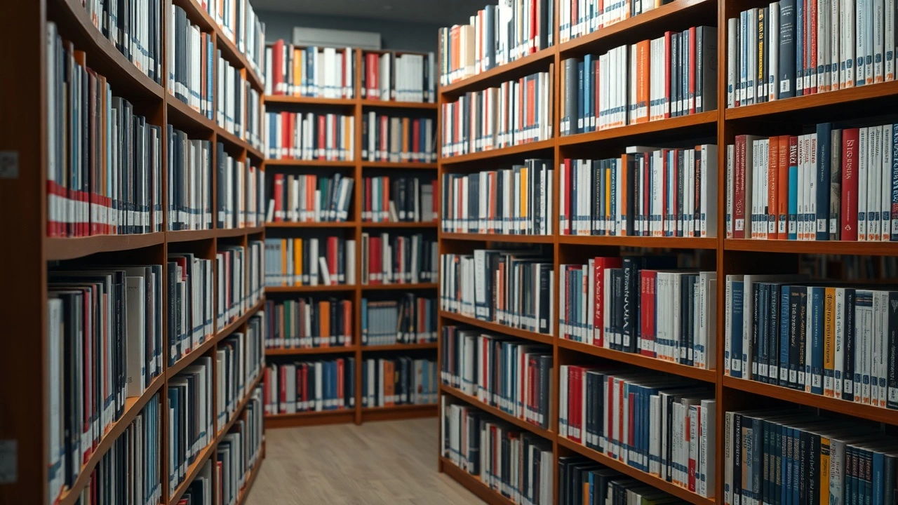 bibliotheque avec des livres sur le SEO et lIA