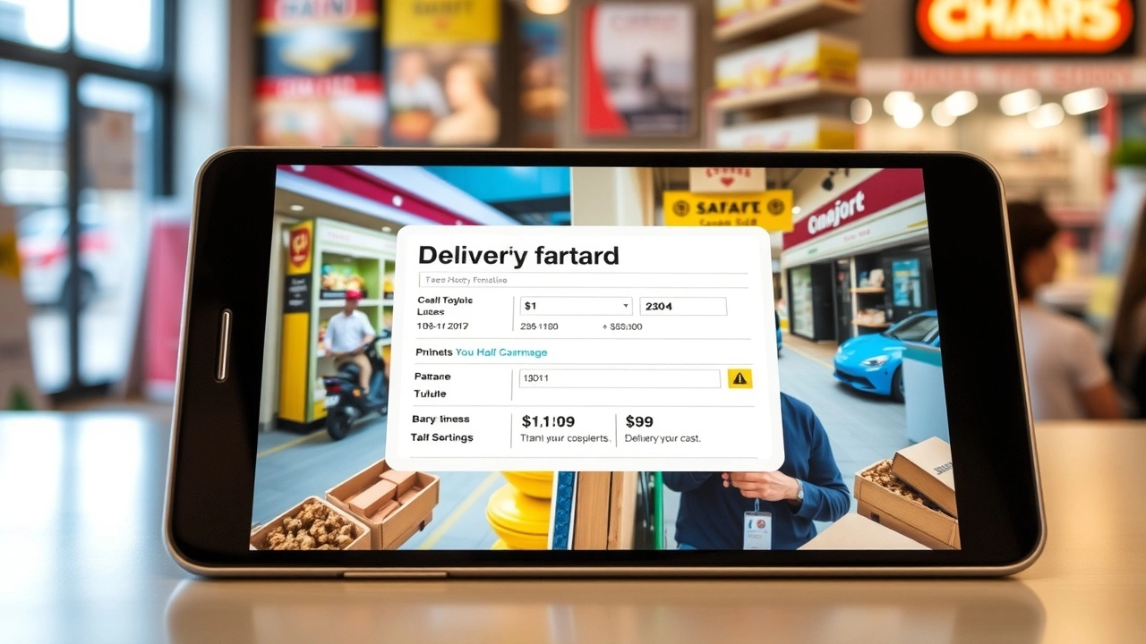 carte d informations de livraison sur un appareil digital