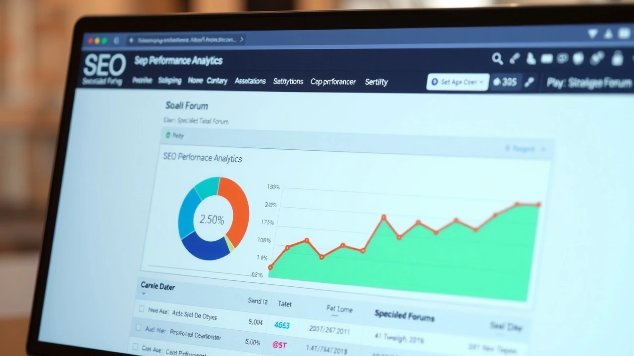 un ecran dordinateur montrant des analyses de performance SEO