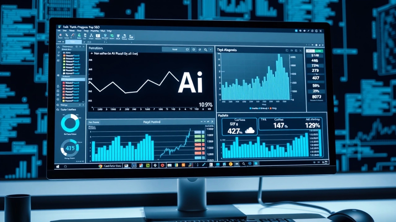 écran dordinateur montrant des algorithmes dIA
