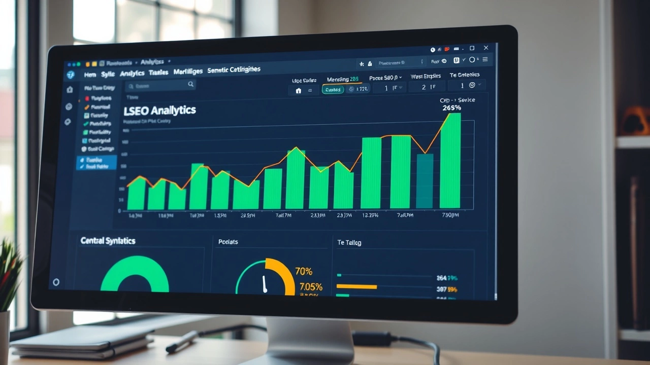 écran d'ordinateur montrant des analyses SEO