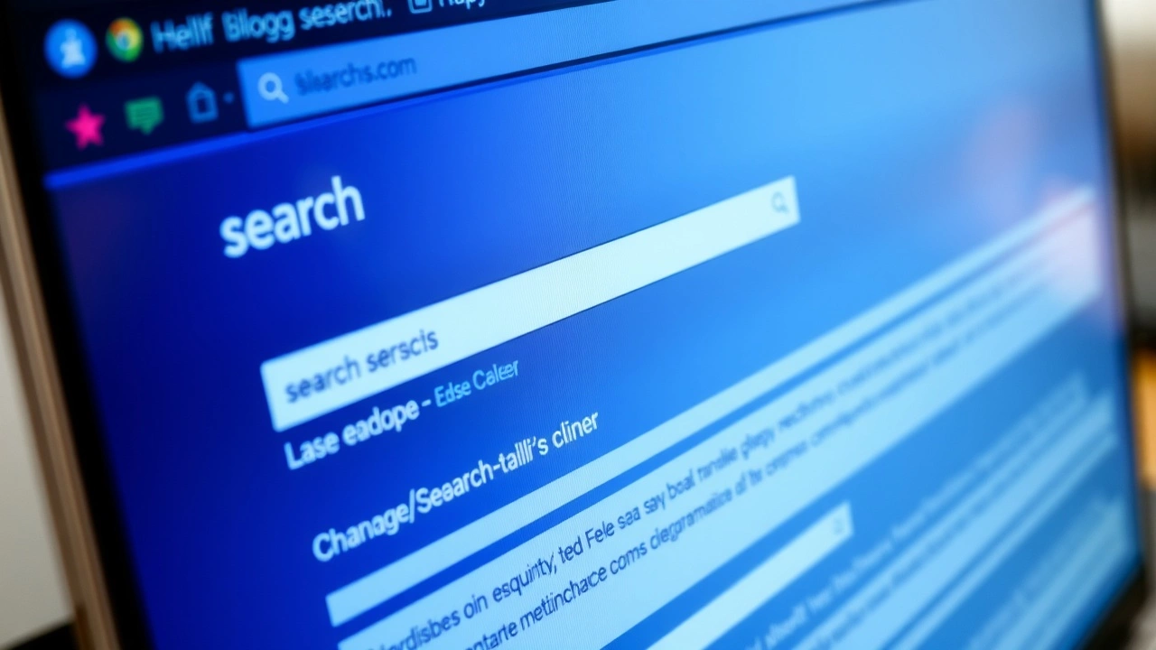 écran d'ordinateur affichant des résultats de recherche