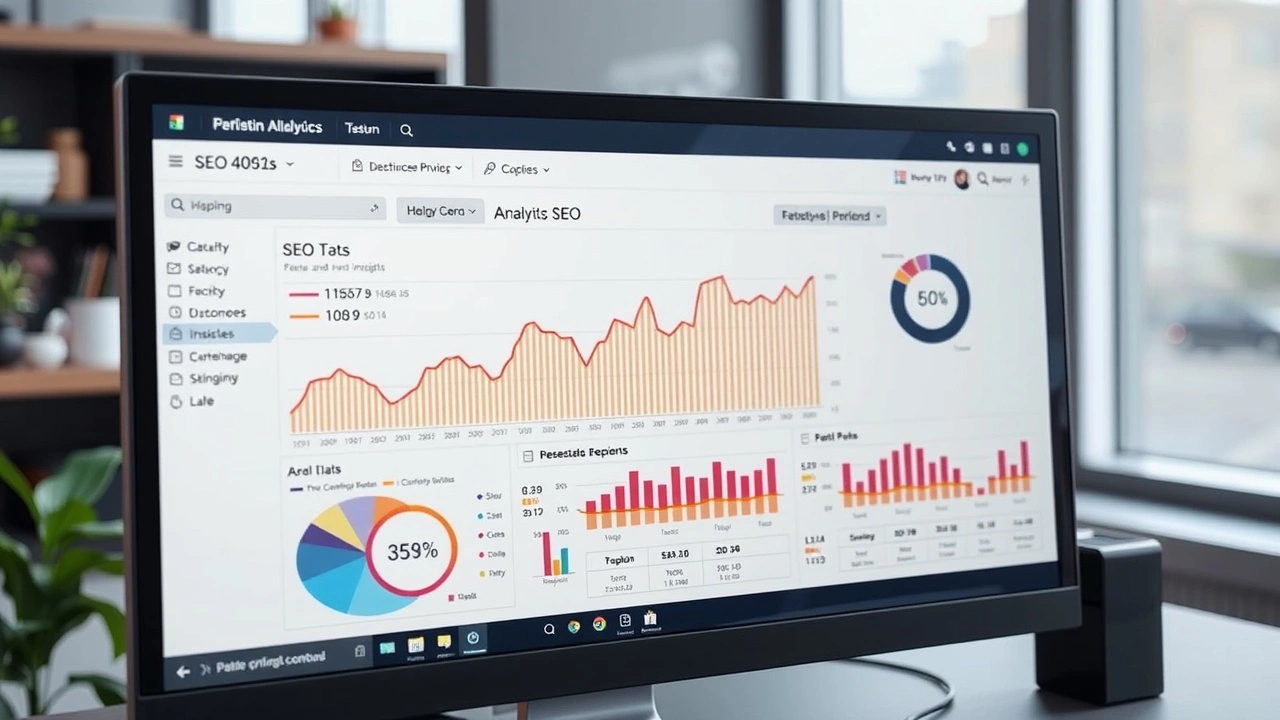 un ecran dordinateur montrant des analytique SEO